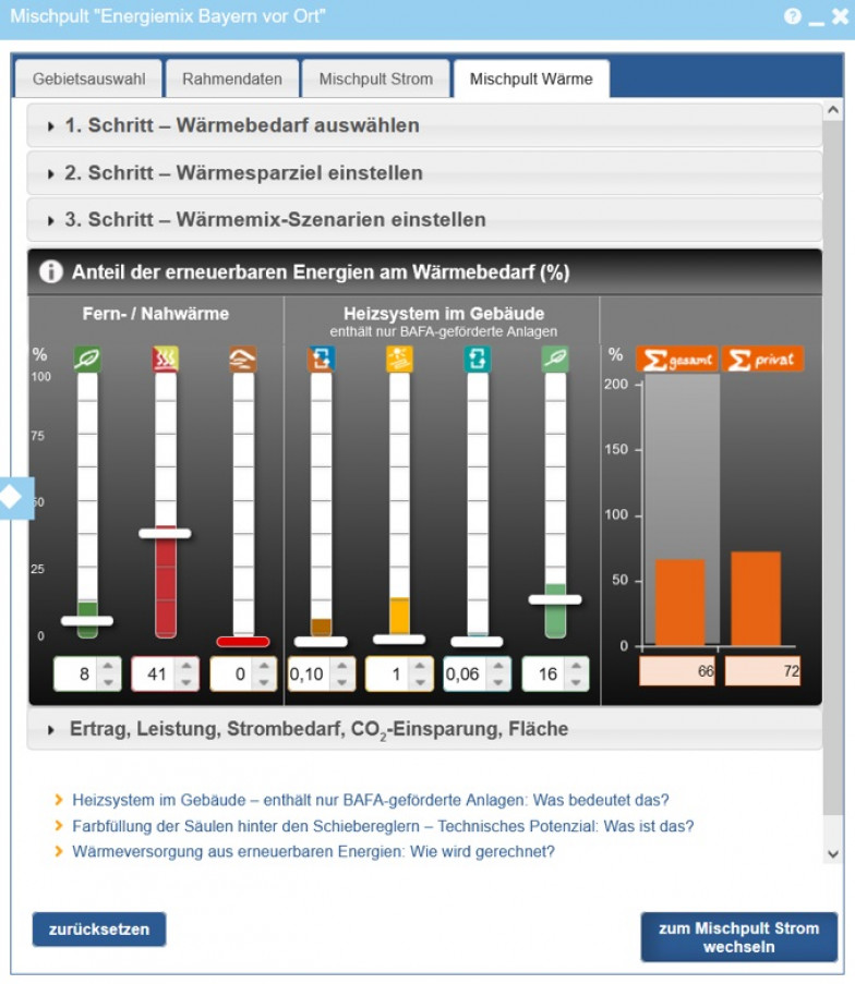 Mischpult Wärme Beispiel Mischpult Wärme Beispiel (Quelle: Energie-Atlas Bayern)