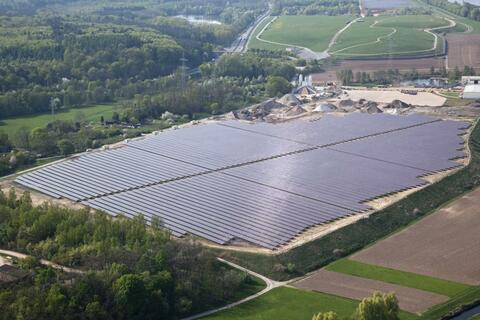 Photovoltaikanlage auf der Deponie Stockstadt