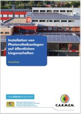 Titelseite der Broschüre Installation von Photovoltaikanlagen auf öffentlichen Liegenschaften