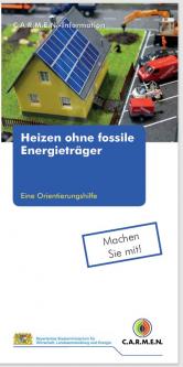 Titelseite der Broschüre Heizen ohne fossile Energieträger