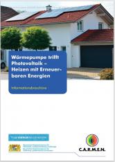 Titelseite der Broschüre Wärmepumpe trifft Photovoltaik - Heizen mit Erneuerbaren Energien